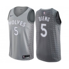 Youth Nike Minnesota Timberwolves #5 Gorgui Dieng Swingman Gray NBA Jersey - City Edition