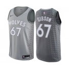 Youth Nike Minnesota Timberwolves #67 Taj Gibson Swingman Gray NBA Jersey - City Edition