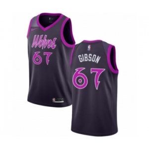 Youth Nike Minnesota Timberwolves #67 Taj Gibson Swingman Purple NBA Jersey - City Edition