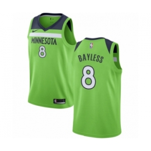 Youth Nike Minnesota Timberwolves #8 Jerryd Bayless Swingman Green NBA Jersey Statement Edition