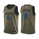 Youth Nike Minnesota Timberwolves #8 Jerryd Bayless Swingman Green Salute to Service NBA Jersey