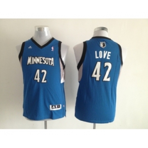 youth nba minnesota timberwolves #42 love lt.blue[revolution 30 swingman]