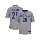 Men Adidas Brooklyn Nets #20 Timofey Mozgov Authentic Gray Alternate NBA Jersey