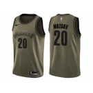 Men Nike Brooklyn Nets #20 Timofey Mozgov Green Salute to Service NBA Swingman Jersey
