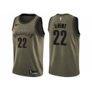 Men Nike Brooklyn Nets #22 Caris LeVert Green Salute to Service NBA Swingman Jersey