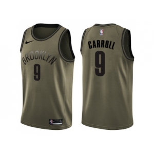 Men Nike Brooklyn Nets #9 DeMarre Carroll Green Salute to Service NBA Swingman Jersey