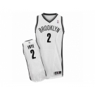 Men's Adidas Brooklyn Nets #2 Randy Foye Authentic White Home NBA Jerse