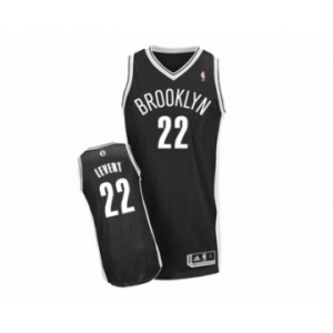 Men's Adidas Brooklyn Nets #22 Caris LeVert Authentic Black Road NBA Jersey