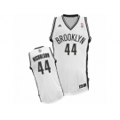 Men's Adidas Brooklyn Nets #44 Andrew Nicholson Swingman White Home NBA Jersey