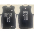 Men's Brooklyn Nets #11 Kyrie Irving Black Stitched Basketball Jersey.