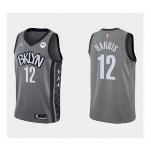 Men's Brooklyn Nets #12 Joe Harris Gray Stitched Basketball Jersey
