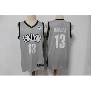 Men's Brooklyn Nets #13 Harden  Swingman Gray Basketball Jersey 2021 New