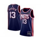 Men's Brooklyn Nets #13 James Harden 2021-2022 Navy Swingman City Edition 75th Anniversary Stitched Basketball Jersey