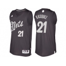 Men's Brooklyn Nets #21 Greivis Vasquez Black 2016 Christmas Day NBA Swingman Jersey
