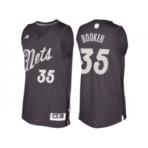 Men's Brooklyn Nets #35 Trevor Booker Black 2016 Christmas Day NBA Swingman Jersey
