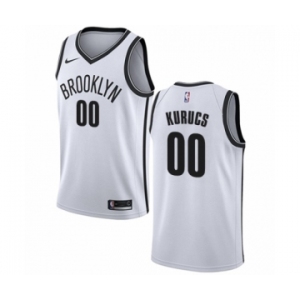 Men's Nike Brooklyn Nets #00 Rodions Kurucs Authentic White NBA Jersey - Association Edition