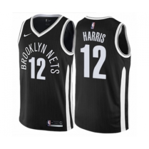 Men's Nike Brooklyn Nets #12 Joe Harris Authentic Black NBA Jersey - City Edition