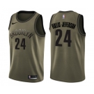 Men's Nike Brooklyn Nets #24 Rondae Hollis-Jefferson Swingman Green Salute to Service NBA Jersey