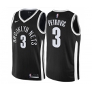 Men's Nike Brooklyn Nets #3 Drazen Petrovic Swingman Black NBA Jersey - City Edition