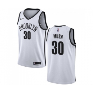 Men's Nike Brooklyn Nets #30 Dzanan Musa Authentic White NBA Jersey - Association Edition