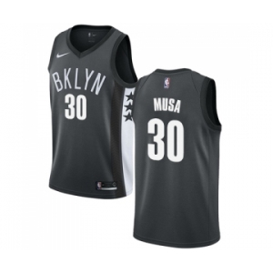 Men's Nike Brooklyn Nets #30 Dzanan Musa Swingman Gray NBA Jersey Statement Edition