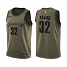 Men's Nike Brooklyn Nets #32 Julius Erving Swingman Green Salute to Service NBA Jersey