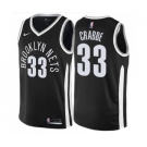 Men's Nike Brooklyn Nets #33 Allen Crabbe Swingman Black NBA Jersey - City Edition