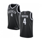 Men's Nike Brooklyn Nets #4 Jahlil Okafor Swingman Black Road NBA Jersey - Icon Edition