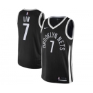 Men's Nike Brooklyn Nets #7 Jeremy Lin Swingman Black NBA Jersey - City Edition