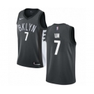 Men's Nike Brooklyn Nets #7 Jeremy Lin Swingman Gray NBA Jersey Statement Edition
