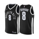 Men's Nike Brooklyn Nets #8 Spencer Dinwiddie Authentic Black NBA Jersey - City Edition