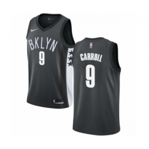 Men's Nike Brooklyn Nets #9 DeMarre Carroll Swingman Gray NBA Jersey Statement Edition