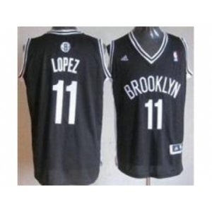 nba Brooklyn Nets #11 Brook Lopez Black Jersey(Revolution 30 Swingman)
