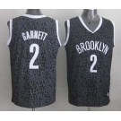 nba brooklyn nets #2 garnett black leopard print[2014 new]