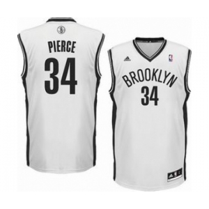 nba brooklyn nets #34 pierce white[revolution 30 swingman]
