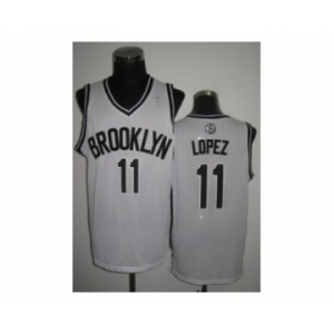nba new jersey nets #11 brook lopez white