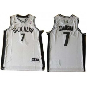 nba new jersey nets #7 joe johnsonblack white[revolution 30 swingman]
