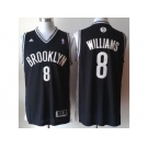 nba new jersey nets #8 deron williams black white[revolution 30 swingman]