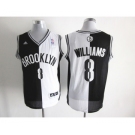 nba new jersey nets #8 williams white-black[strip][revolution 30 swingman]
