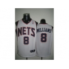 nba new jersey nets #8 williams white