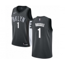 Women's Nike Brooklyn Nets #1 D'Angelo Russell Authentic Gray NBA Jersey Statement Edition