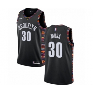 Women's Nike Brooklyn Nets #30 Dzanan Musa Swingman Black NBA Jersey - 2018-19 City Edition
