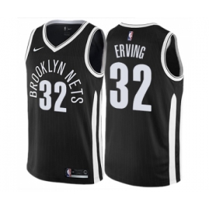 Women's Nike Brooklyn Nets #32 Julius Erving Swingman Black NBA Jersey - City Edition