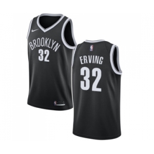 Women's Nike Brooklyn Nets #32 Julius Erving Swingman Black Road NBA Jersey - Icon Edition