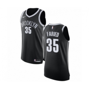 Women's Nike Brooklyn Nets #35 Kenneth Faried Authentic Black NBA Jersey - Icon Edition