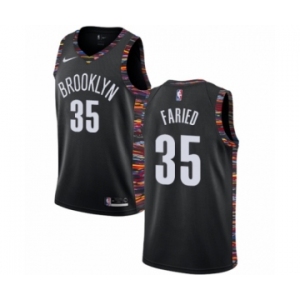 Women's Nike Brooklyn Nets #35 Kenneth Faried Swingman Black NBA Jersey - 2018-19 City Edition