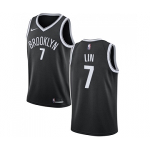 Women's Nike Brooklyn Nets #7 Jeremy Lin Swingman Black Road NBA Jersey - Icon Edition