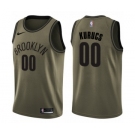Youth Nike Brooklyn Nets #00 Rodions Kurucs Swingman Green Salute to Service NBA Jersey
