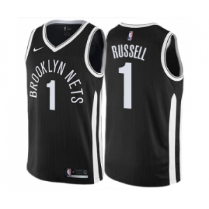 Youth Nike Brooklyn Nets #1 D'Angelo Russell Swingman Black NBA Jersey - City Edition