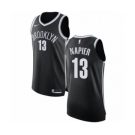 Youth Nike Brooklyn Nets #13 Shabazz Napier Authentic Black NBA Jersey - Icon Edition